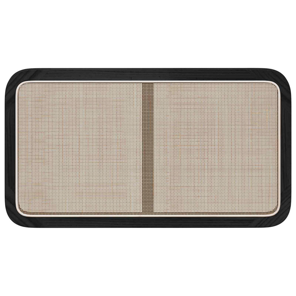 vidaXL Kopfteil mit Kopfteil Schwarz 100 x 55 x 3 cm Rattan