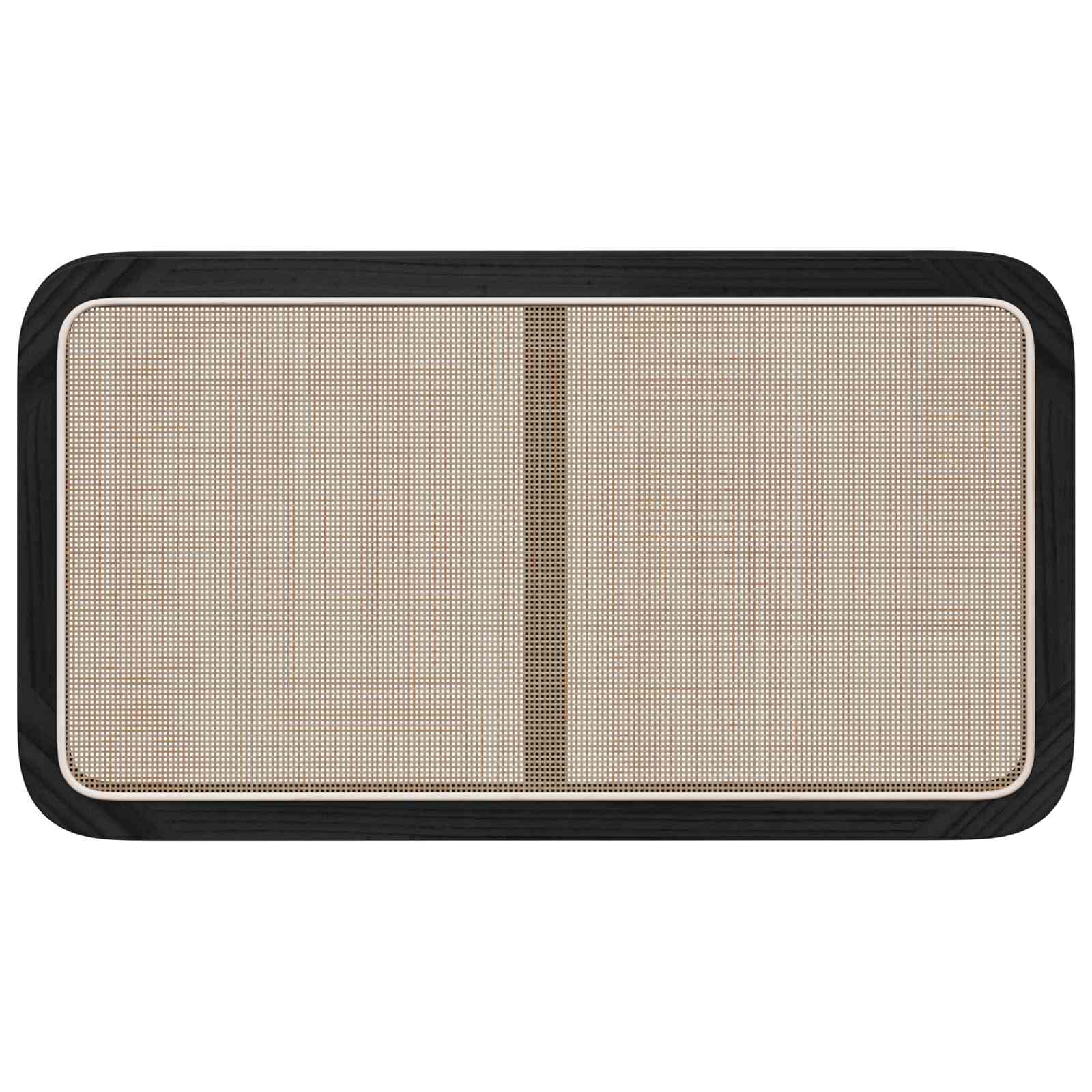 vidaXL Kopfteil mit Kopfteil Schwarz 100 x 55 x 3 cm Rattan