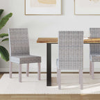 vidaXL Esszimmerstuhl 2 pcs Kubu-Rattan und Massivholz aus Mahagoni