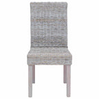 vidaXL Esszimmerstuhl 2 pcs Kubu-Rattan und Massivholz aus Mahagoni