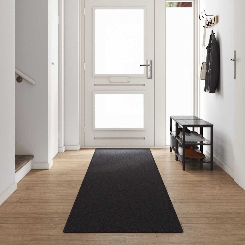 vidaXL Teppichläufer Anthrazit 80 x 500 cm 100% Polypropylen