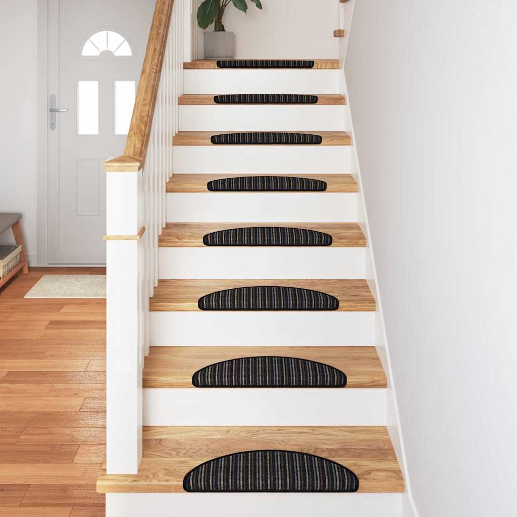 vidaXL Selbstklebende Treppenschoner 15 pcs Anthrazit 56 x 17 x 3 cm