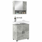 vidaXL Badezimmermöbel-Set 2 pcs Beton Grau Holzwerkstoff & Metall