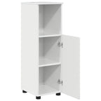 vidaXL Badezimmermöbel-Set 3 pcs Hochglanz Weiß Holzwerkstoff & Metall