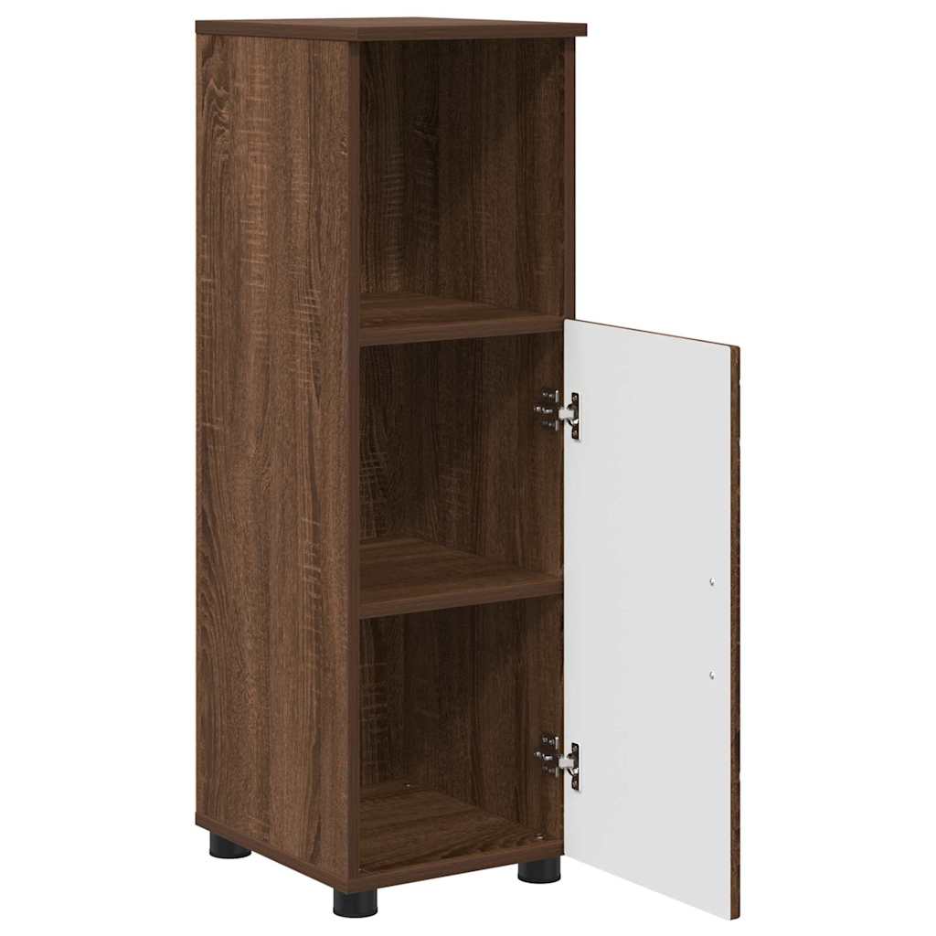 vidaXL Badezimmermöbel-Set Wandmontiert 3 pcs Braun Eichen-Optik