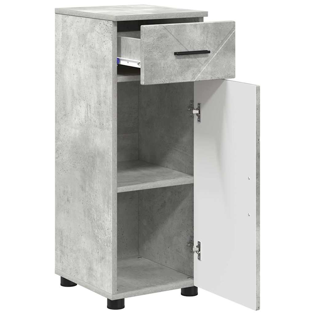 vidaXL Badezimmermöbel-Set 3 pcs Beton Grau Holzwerkstoff & Metall