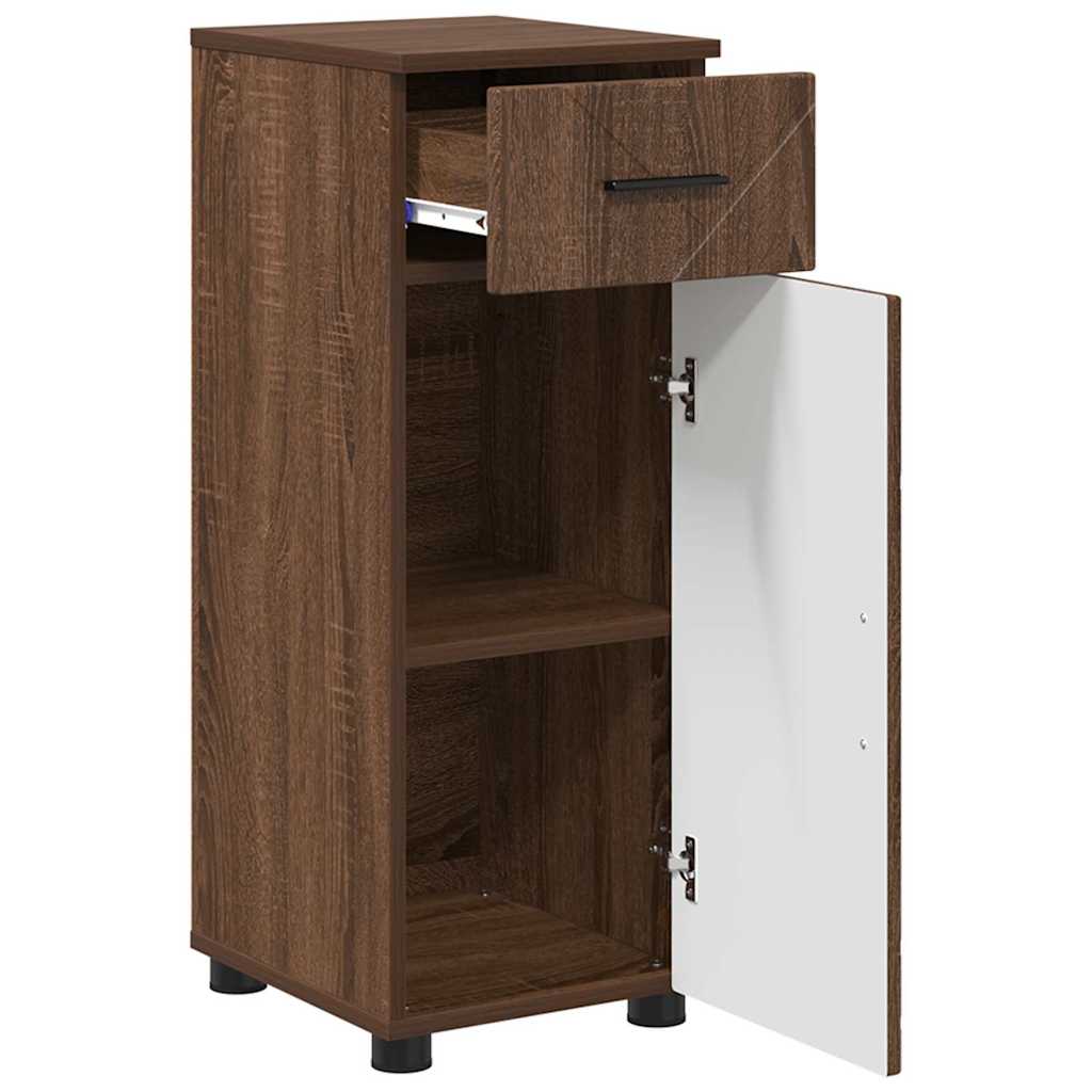 vidaXL Badezimmermöbel-Set mit Schubladen 3 pcs Braun Eichen-Optik