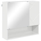 vidaXL Badezimmermöbel-Set 5 pcs Hochglanz Weiß Holzwerkstoff & Metall