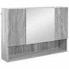 vidaXL Badezimmermöbel-Set 2 pcs Graues Sonoma Sperrholz und Metall