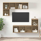 vidaXL TV-Schrankset Wandmontiert 4 pcs Artisan-Eiche Holzwerkstoff