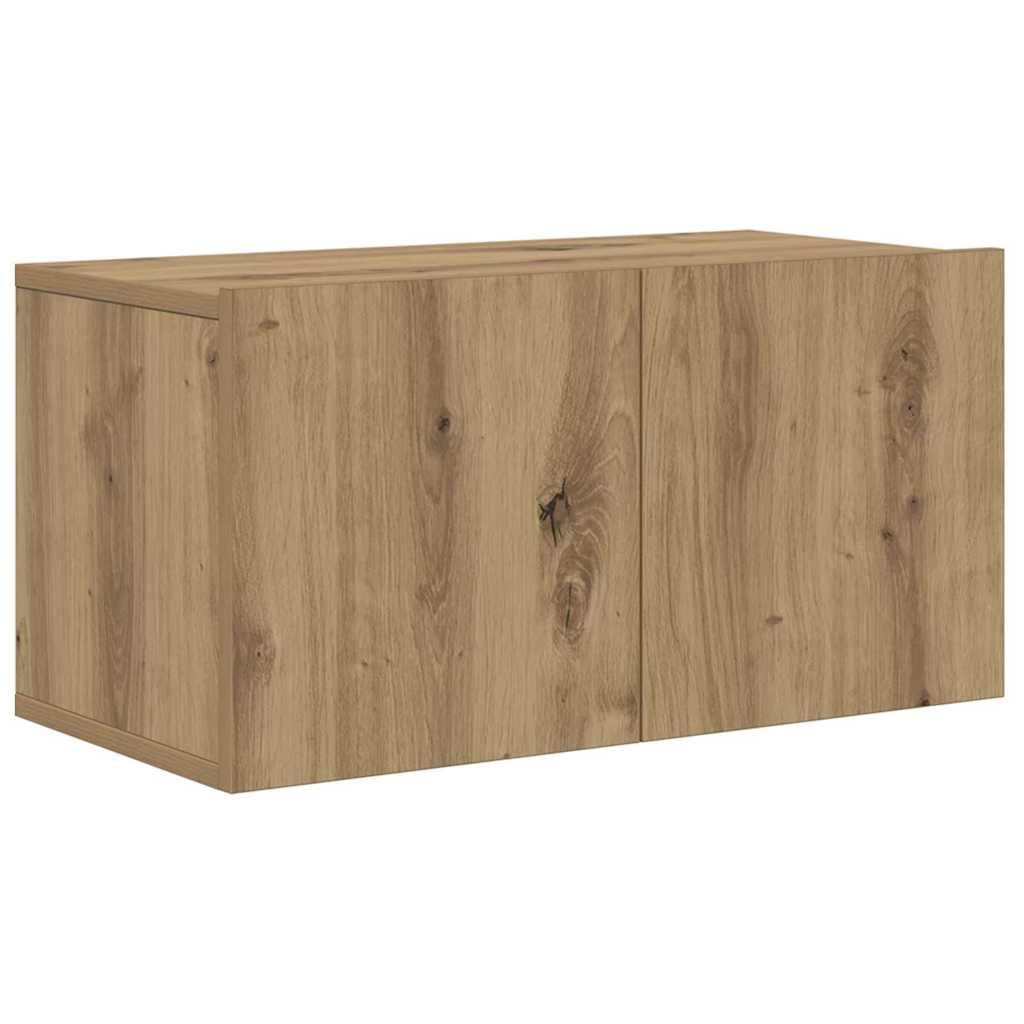 vidaXL TV-Schrankset Wandmontiert 8 pcs Artisan-Eiche Holzwerkstoff