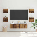 vidaXL TV-Schrankset Wandmontiert 6 pcs Altholz Holzwerkstoff
