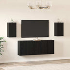 vidaXL TV-Schrankset 7 pcs Schwarz Eichen-Optik 30,5 x 30 x 60 cm