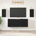 vidaXL TV-Schrankset 7 pcs Schwarz Eichen-Optik 30,5 x 30 x 60 cm