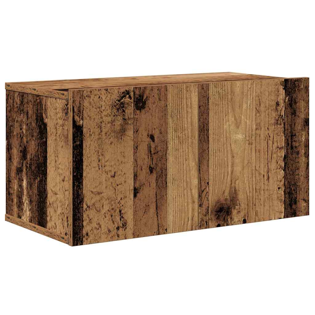 vidaXL TV-Schrankset Wandmontiert 10 pcs Altholz Holzwerkstoff