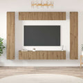 vidaXL TV-Schrankset Wandmontiert 10 pcs Artisan-Eiche Holzwerkstoff