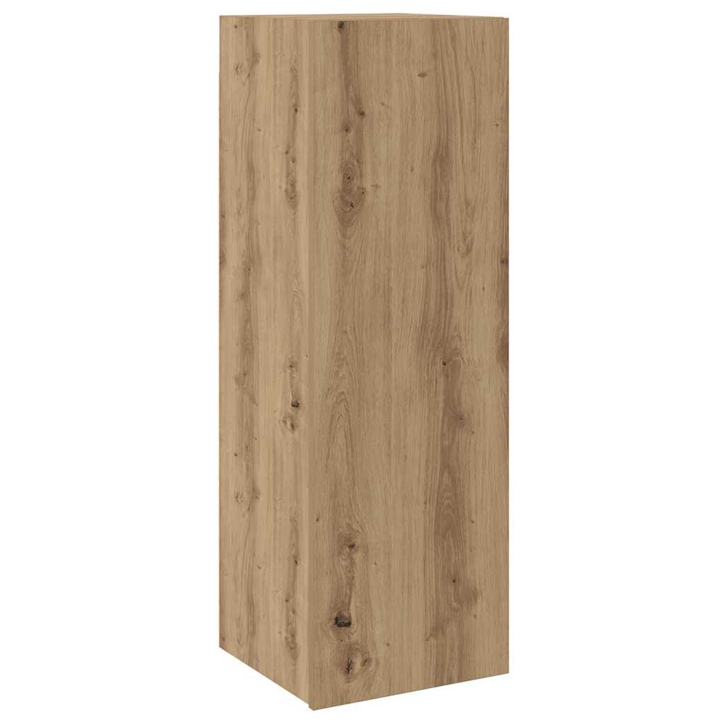 vidaXL TV-Schrankset Wandmontiert 10 pcs Artisan-Eiche Holzwerkstoff