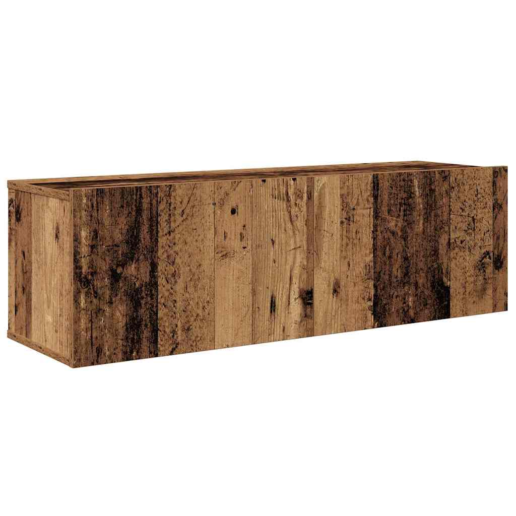vidaXL Wand-TV-Schrank Wandmontiert 4 pcs Altholz Holzwerkstoff
