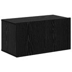 vidaXL Wand-TV-Schrank 4 pcs Schwarz Eichen-Optik Holzwerkstoff