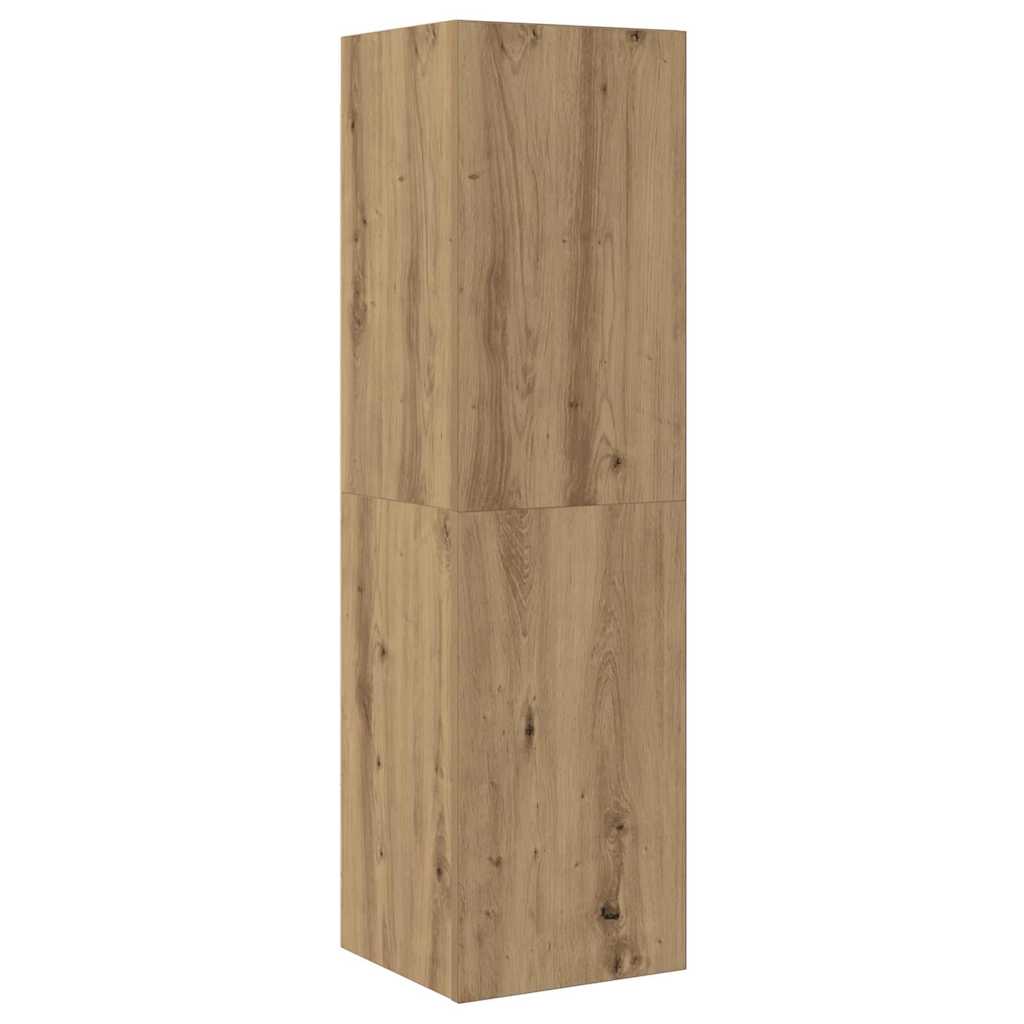 vidaXL Wand-TV-Schrank Wandmontiert 4 pcs Artisan-Eiche Holzwerkstoff