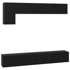vidaXL TV-Schrankset 5 pcs Schwarz Eichen-Optik Holzwerkstoff