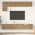 vidaXL TV-Schrankset Wandmontiert 5 pcs Artisan-Eiche Holzwerkstoff