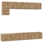 vidaXL TV-Schrankset Wandmontiert 5 pcs Artisan-Eiche Holzwerkstoff