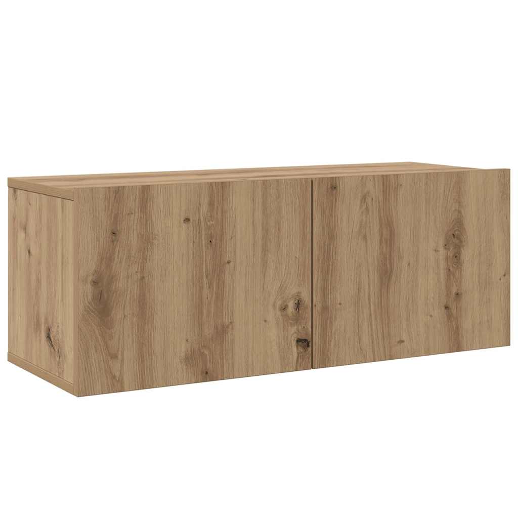 vidaXL TV-Schrankset Wandmontiert 5 pcs Artisan-Eiche Holzwerkstoff