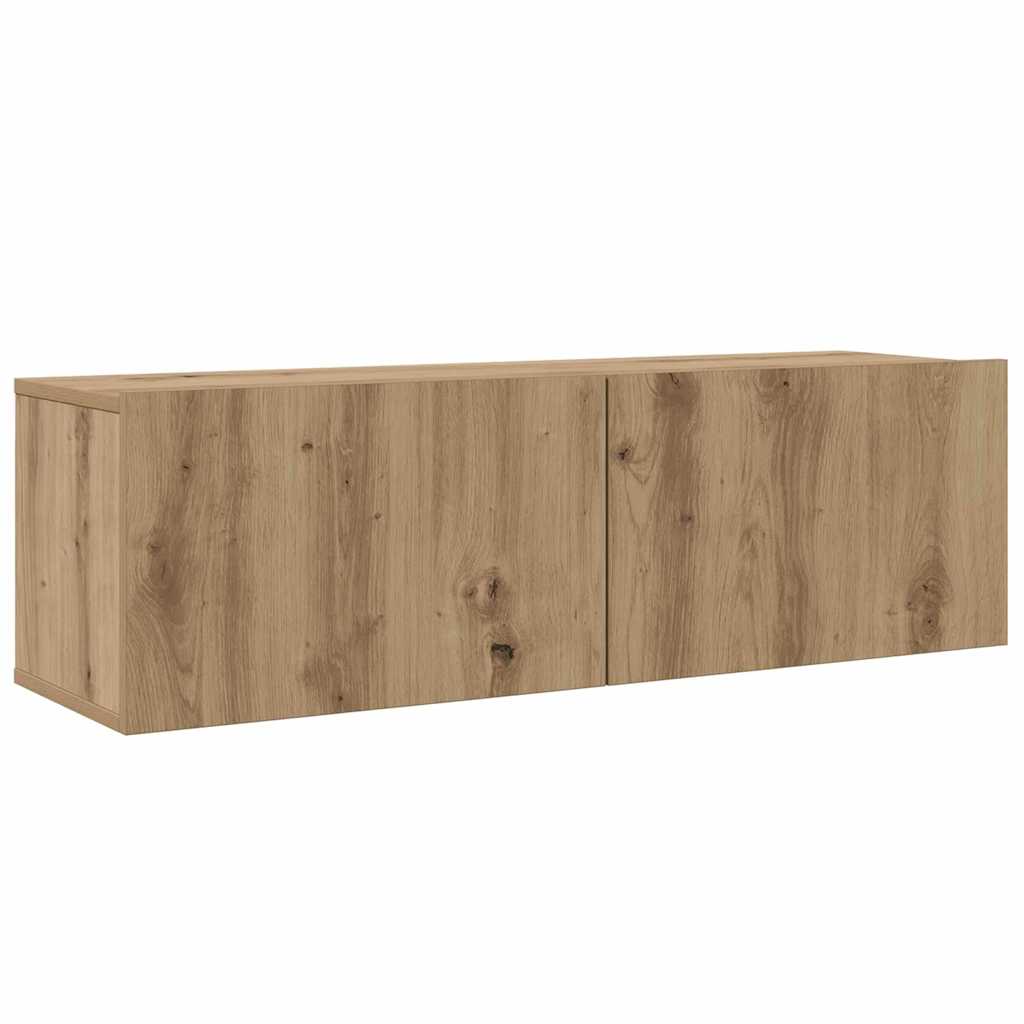 vidaXL TV-Schrankset Wandmontiert 5 pcs Artisan-Eiche Holzwerkstoff