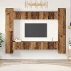 vidaXL TV-Schrankset 10 pcs Altholz 30,5 x 30 x 90 cm Holzwerkstoff