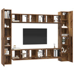 vidaXL TV-Schrankset 10 pcs Altholz 30,5 x 30 x 90 cm Holzwerkstoff