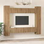 vidaXL TV-Schrankset 10 pcs Artisan-Eiche 30,5 x 30 x 90 cm