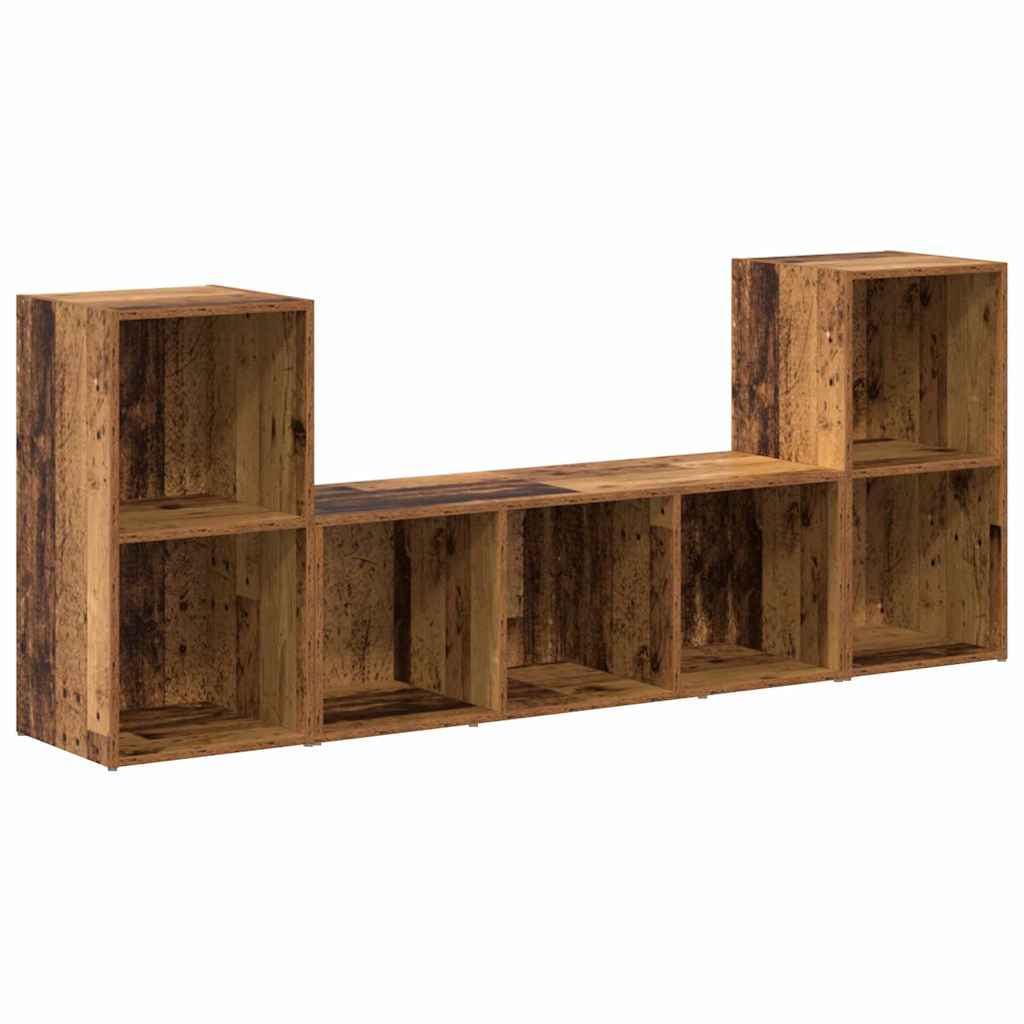 vidaXL TV-Schrankset Wandmontiert 3 pcs Braun Holzwerkstoff