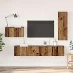 vidaXL TV-Schrankset mit Schubladen 4 pcs Altholz Holzwerkstoff