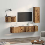 vidaXL TV-Schrankset mit Schubladen 4 pcs Altholz Holzwerkstoff