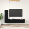 vidaXL Wand-TV-Schrank 2 pcs Schwarz Eichen-Optik Holzwerkstoff