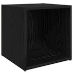 vidaXL TV-Schrank Set 8 pcs Schwarz Eichen-Optik Holzwerkstoff
