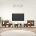 vidaXL TV-Schrank Set Wandmontiert 8 pcs Artisan-Eiche Holzwerkstoff