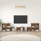 vidaXL TV-Schrank Set Wandmontiert 8 pcs Artisan-Eiche Holzwerkstoff