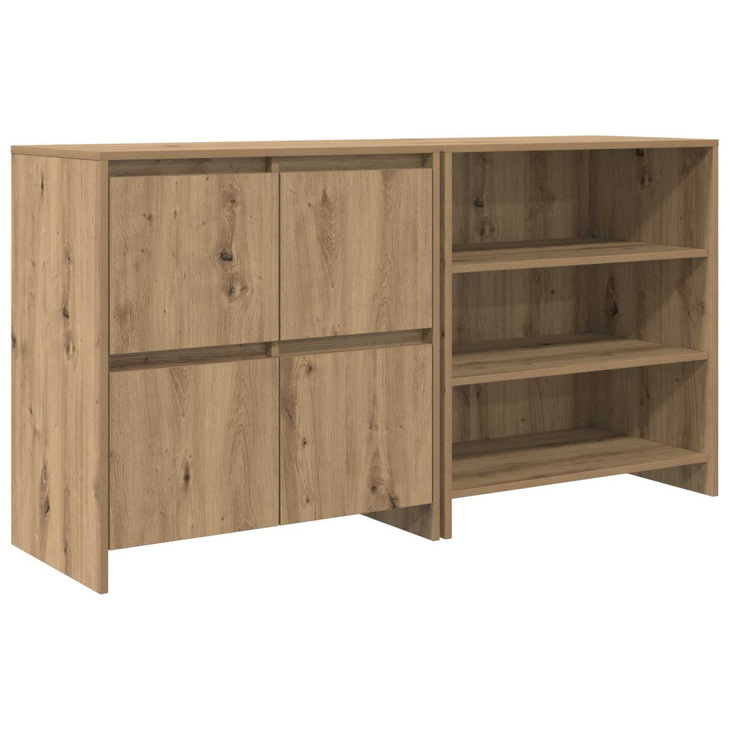vidaXL Sideboard 2 pcs Artisan-Eiche 70 x 41 x 75 cm Holzwerkstoff