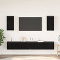 vidaXL Wand-TV-Schrank 3 pcs 100 x 30 x 30 cm Schwarz Eichen-Optik