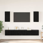 vidaXL Wand-TV-Schrank 3 pcs 100 x 30 x 30 cm Schwarz Eichen-Optik