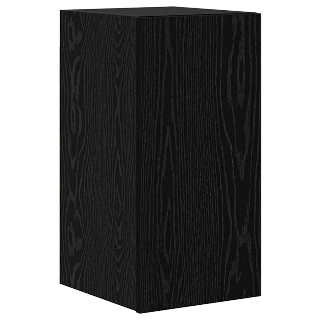 vidaXL Wand-TV-Schrank 3 pcs 100 x 30 x 30 cm Schwarz Eichen-Optik