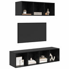vidaXL TV-Schrankset 2 pcs Schwarz Eichen-Optik Holzwerkstoff