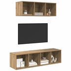 vidaXL TV-Schrankset Wandmontiert 2 pcs Artisan-Eiche Holzwerkstoff