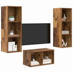 vidaXL TV-Schrankset Altholz 37 x 37 x 107 cm Holzwerkstoff