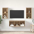 vidaXL TV-Schrankset Artisan-Eiche 37 x 37 x 107 cm Holzwerkstoff