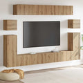 vidaXL TV-Einheiten Wandmontiert 4 pcs Artisan-Eiche Holzwerkstoff