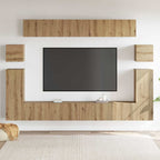 vidaXL TV-Einheiten Wandmontiert 4 pcs Artisan-Eiche Holzwerkstoff