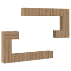 vidaXL TV-Einheiten Wandmontiert 4 pcs Artisan-Eiche Holzwerkstoff